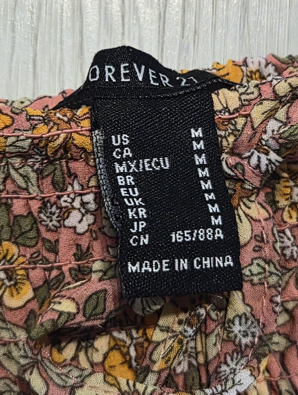 Forever 21 Pink and Orange Floral Puff-Sleeve Mini Dress - Picture 2 of 3